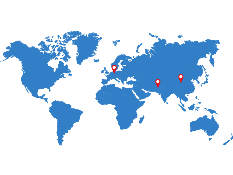 World Map with Pins